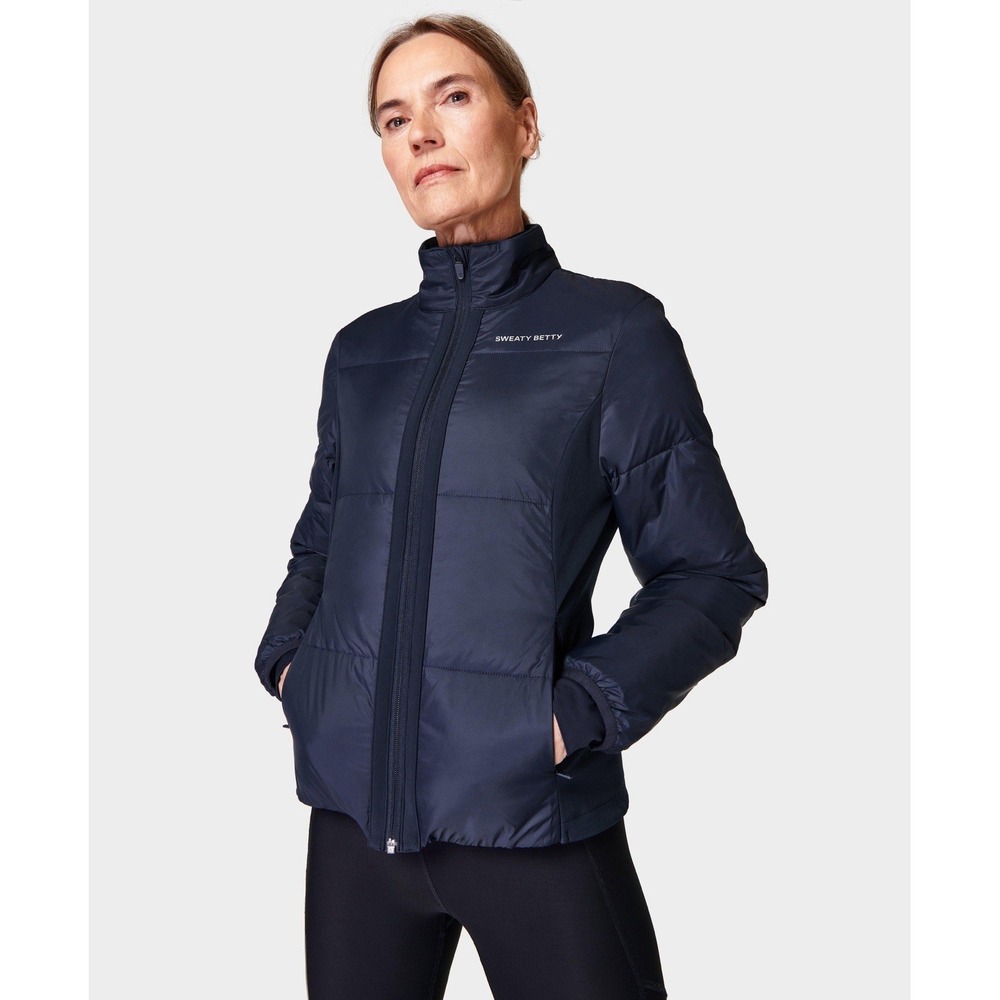 Sweaty Betty Accelerate Elite Running Jacket Women's Sz US 4 in Navy Blue